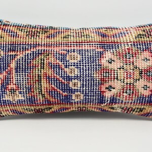 Kilim Pillow, Kilim Pillows, Throw Pillow Covers, 8x16 Blue Pillow Cover, Rug Pillow Covers, Vintage Throw Pillow Covers, 1472