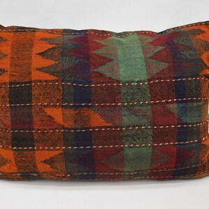 Home Decor Pillow, Turkish Pillow, Kilim Pillow Cover, 20x28 Orange Pillow Cover, Patterned Pillow Case, Wedding Gifts Pillow, 154