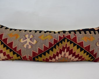 Antique Pillows, Designer Pillows, Throw Pillow, 12x36 Red Pillow Covers, Geometric Cushion Case, Couples Gift Pillow, Halloween Pillow, 213