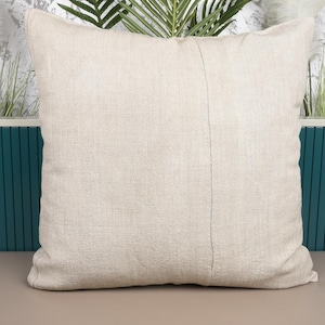 Pillow for Sofa, Vintage Kilim Throw Pillow, 28x28 Turkish Kilim Pillow, Boho Pillow Sham Cover, Beige Pillow Cover, Patchwork Pillow,