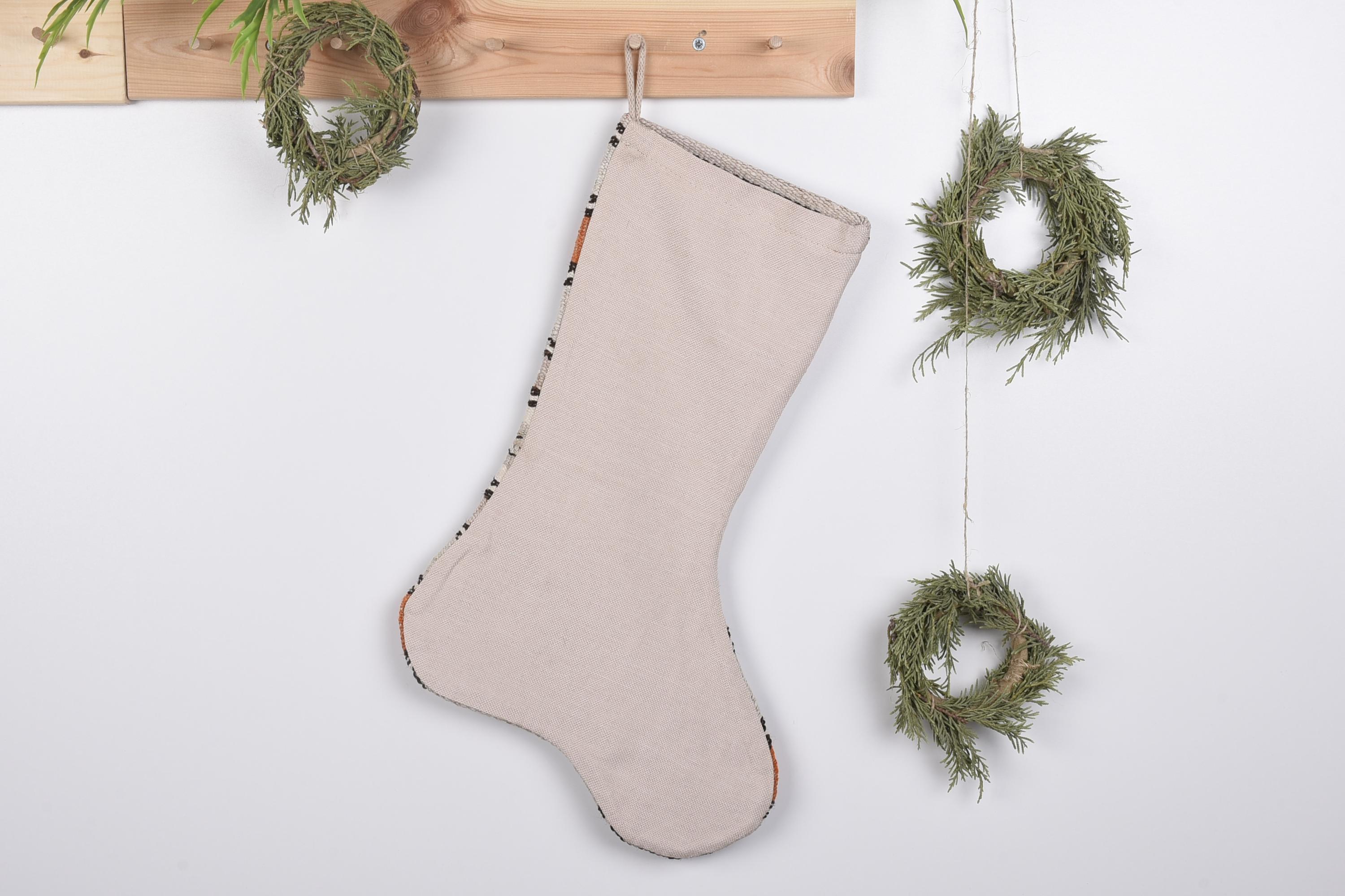 ヴィンテージ　We Forest Folk クリスマスストッキングを持つネズミ ヴィンテージストッキング、キリムクリスマスストッキング