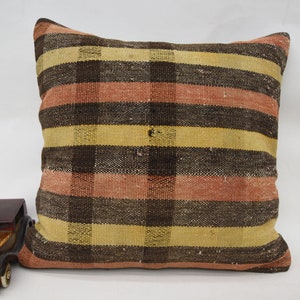 18 x 18 cm Urlaub Dekor Türkisch, Gestreift Antike LuxusGelb