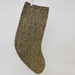 Turkish Rug Stocking, Handmade Stocking, Brown Stocking, Kilim Stocking, Unique Gift Stocking, Woven Stocking, Traditional Stocking