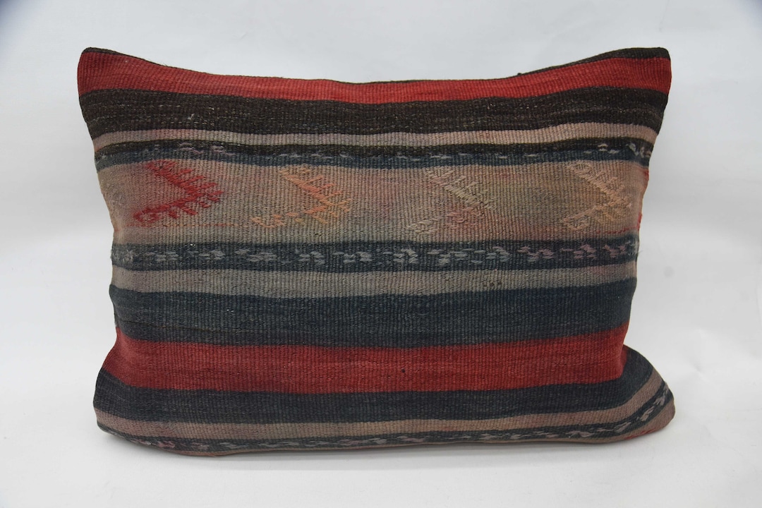 Kilim Pillow Cases, Throw Pillow, Personalized Pillow, 20x28 Red Pillow