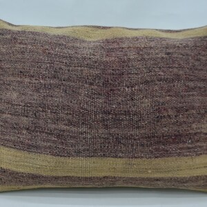 Kilim Pillows, Turkish Kilim Pillow, Antique Pillows, 16x24 Red Pillow Covers, Striped Pillow Case, Seat Cushion, Bench Pillow, 724