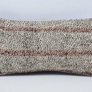 Almohada turca Kilim, almohada turca, almohada corporal, funda de almohada beige 8x16, funda de cojín a rayas, fundas de almohada lindas, almohada al aire libre, 1881