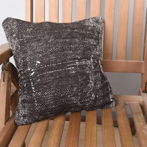 Almofadas antigas, capa de almofada Kilim, almofada Kilim turca 14x14, almofada para sofá, capa de almofada branca, almofada monocromática simples,