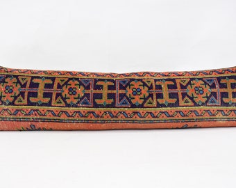 Antique Pillows, Kilim Pillow Cover, Kilim Pillow Cases, 12x48 Red Cushion, Rug Pillow Cover, Gifts For Him Pillow Case, 71