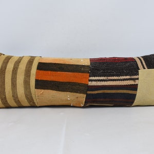 Cuscino turco, federe, cuscino per il corpo, 12x36 federe beige, federa a righe, cuscino interno, piccola federa, 552