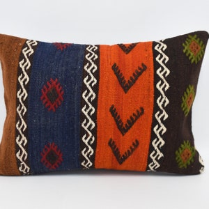 Almohada de decoración del hogar, fundas de almohada de tiro, fundas de almohada Kilim, almohada naranja de 20x28, fundas de almohada estampadas, funda de cojín de tiro lindo, 349