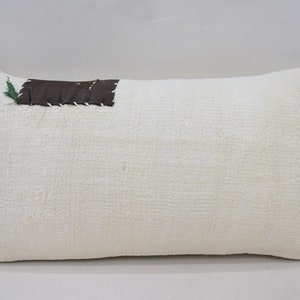 Kilim Pillow, Throw Pillow, Kilim Pillow Cover, 12x24 White Cushion Case, Hemp Pillow Covers, Birthday Gift For Him Pillow, 548