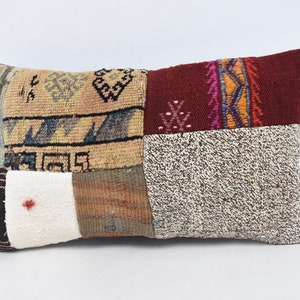 Personalized Gift, Personalized Pillow, Kilim Pillows, 12x20 Beige Cushion Case, Rug Pillow, Custom Pet Cushion, Holiday Decor Pillow, 2053