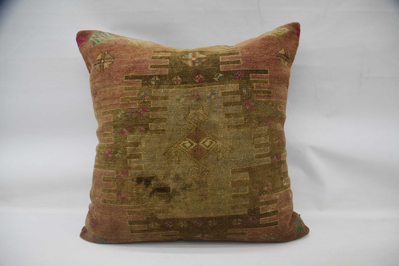 28 Handwoven Pillow Striped Pillow Handmade Pillow Throw Pillow Oriental Cushion Turkish Pillow 32x32 Orange Cushion Pillow Cover