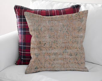 Vintage Design Pillow, Kilim Pillow Cover, Antique Pattern Pillow, Decorative Pillow, Pillow for Couch, Cushion Cover, Sofa Pillow