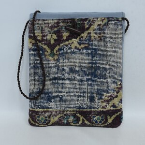 Rug Shoulder Bag 12x14 Traditional Bag, Rug Bag, Turkish Bag, Anatolian Bag, Crossbody Bag, Unique Bag,Shoulder Bag, Fashion Bag,