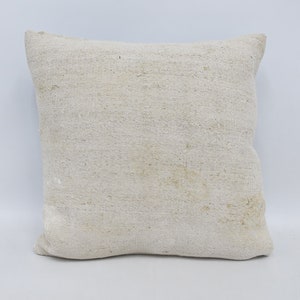 Fundas de almohada Kilim, Almohada de decoración del hogar, Funda de almohada blanca de 18x18, Fundas de almohada de cáñamo, Funda de almohada linda, Funda de cojín de tapicería, 1973