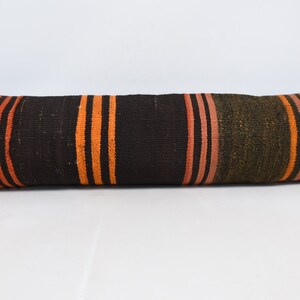 Cuscino turco, cuscini Kilim, regalo personalizzato, federa marrone 12x42, federa a righe, federa a maglia, cuscino piccolo, 155