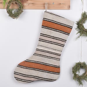 Kilim Christmas Stocking, Vintage Stocking, Handmade Christmas Stocking, Embroidered Stockings, Festive Footwear, Custom Christmas Gift