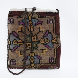 Turkish Bag, Best Gift For Her, Travel Bag 12x14 Bag, Handmade Rug Bag, Rug Bag, Vintage Bag,  Handmade Bag, Chic Bag, Beach Bag,