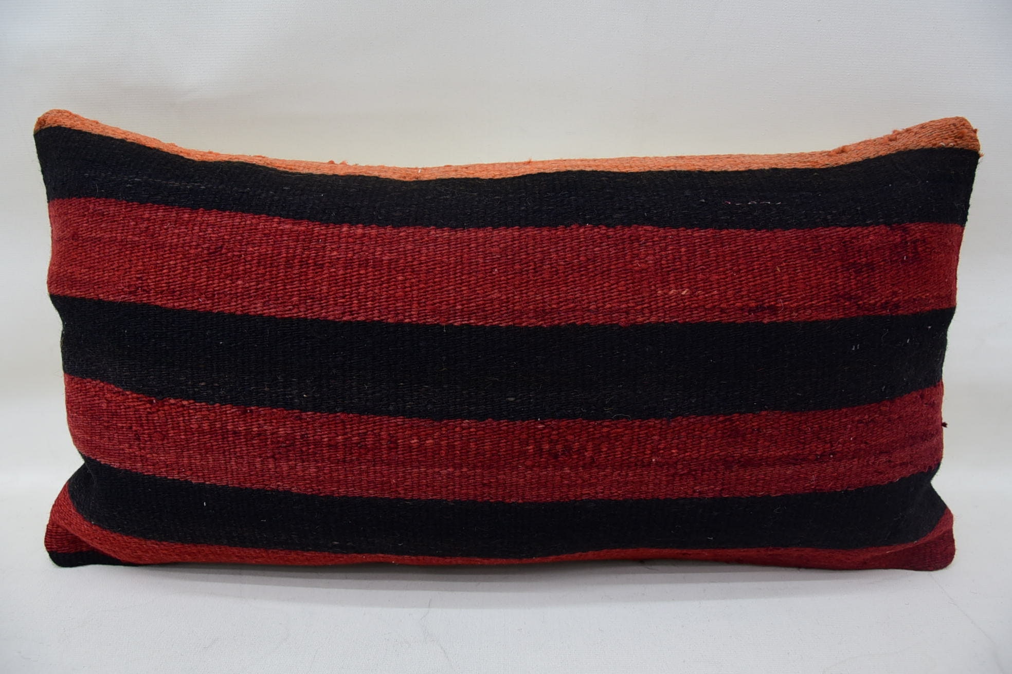 Kilim Pillow, Kilim Pillow Cases, Designer Pillows, 12x24 Red Pillow, Striped Pillow, Soft Throw Pillow Case, Gothic Throw Cushion, 818