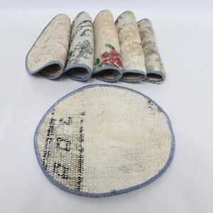 Set Of Six, Gift For Her, Rug Supla, Beige Supla, Rug Coaster, Antique Rug Supla, Mouse Underplate, Mouse Placemat,
