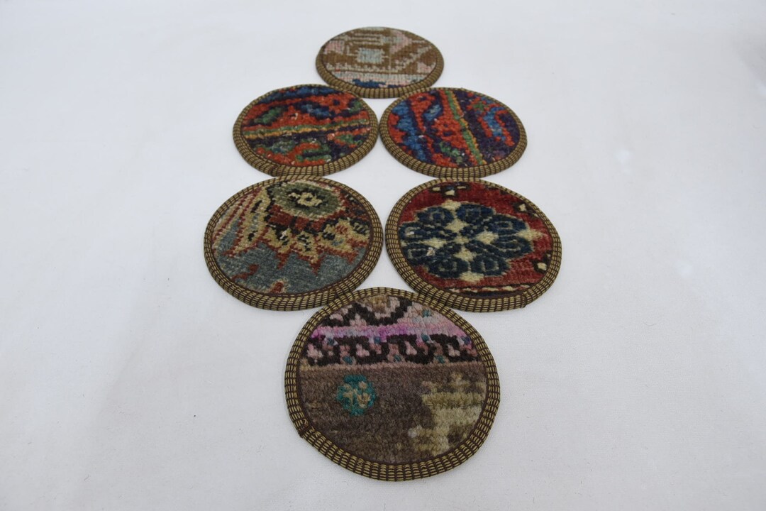 Gift for Her, Kitchen Decor, Glass Pad, Red Coaster, Rug Coaster, Gift ...