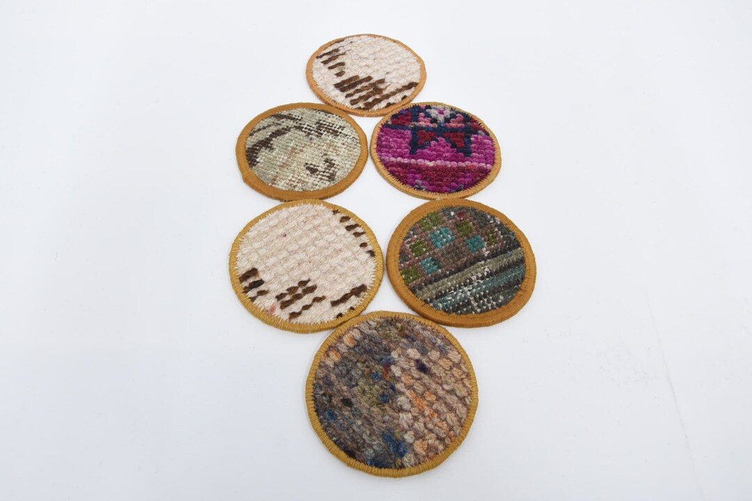 Rug Coaster, Tea Pad, Glass Pad, White Coaster, Rug Coaster, Hand ...