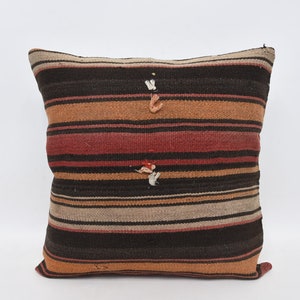 Fodere per cuscini, copertura per cuscino Kilim, cuscino rosso 18x18, federa per cuscino di canapa, fodere per cuscini per esterni, cuscino piccolo, 2148