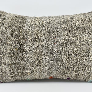 Home Decor Pillow, Kilim Pillow Covers, Turkish Kilim Pillow, 16x24 Brown Pillow Covers, Flat Pillow Covers, Patio Pillow Covers, 1439