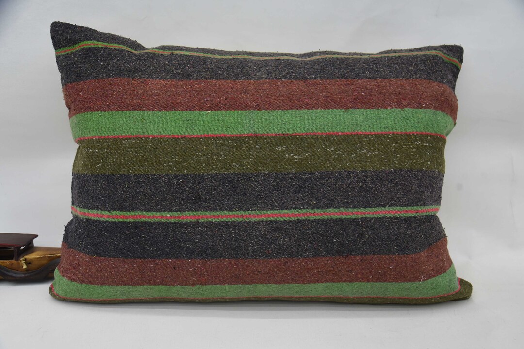 Kilim Pillow, Throw Pillow Covers, Kilim Pillow Cover, 20x28 Green