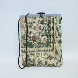 Handmade Vintage, Shopping Bag, Shoulder Bag, Rug Bag, Vintage Bag 12x14 Shoulder Bag,Women Shoulder Bag,Turkish Bag, Crossbody Bag,