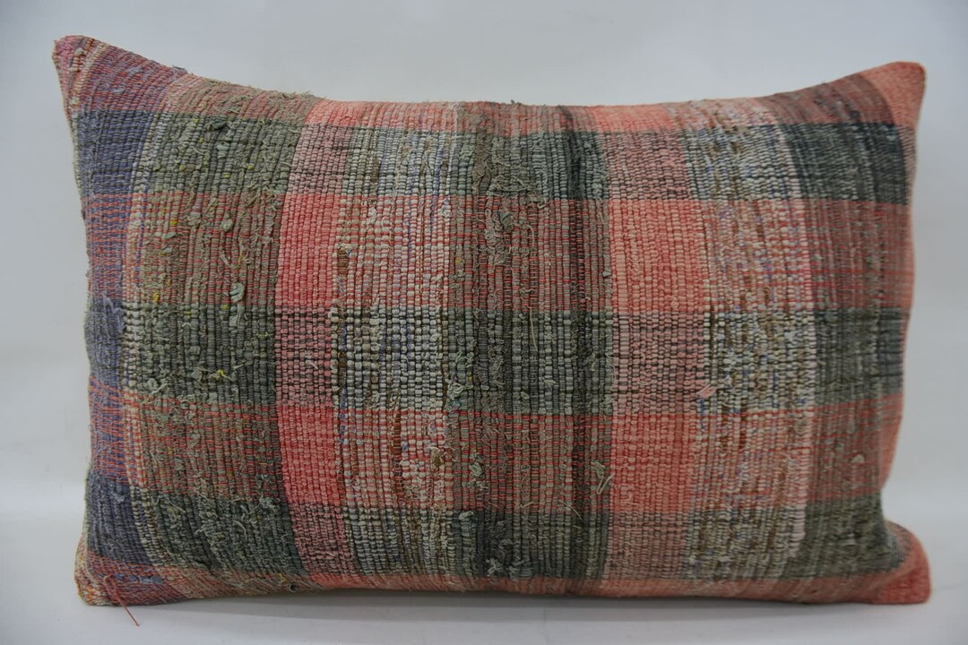 Throw Pillow Cover, Body Pillow, Antique Pillows, 16x24 Green Cushion