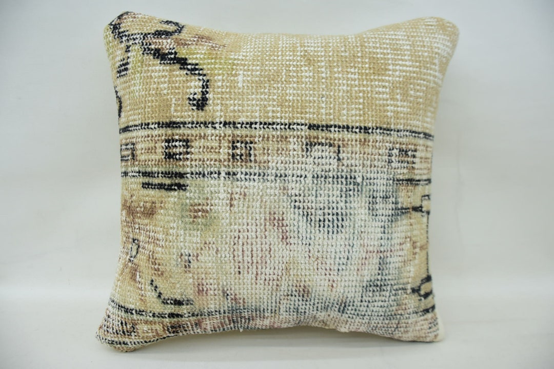 Kilim Pillow Covers, Kilim Pillows, Personalized Pillow, 16x16 Beige