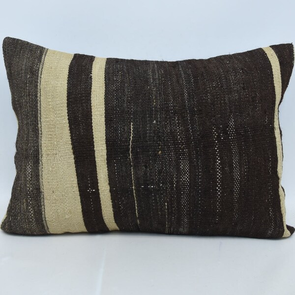 Home Decor Pillow, Throw Pillow Cover, Personalized Gift, 20x28 Brown Pillow Covers, Striped Pillow, Trendy Throw Cushion, 610