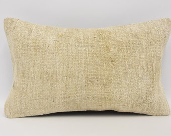 Fodere per cuscini decorativi, fodere per cuscini Kilim, federa beige 12x20, federa in canapa, cuscino vintage, cuscino natalizio, federa boho, 1746