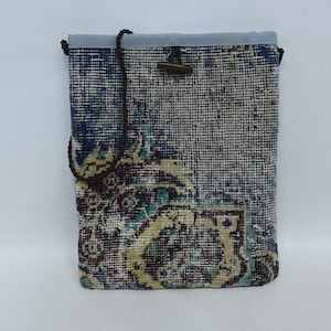 Handmade Vintage, Shopping Bag, Shoulder Bag, Rug Bag, Vintage Bag 12x14 Shoulder Bag,Women Shoulder Bag,Turkish Bag, Crossbody Bag,