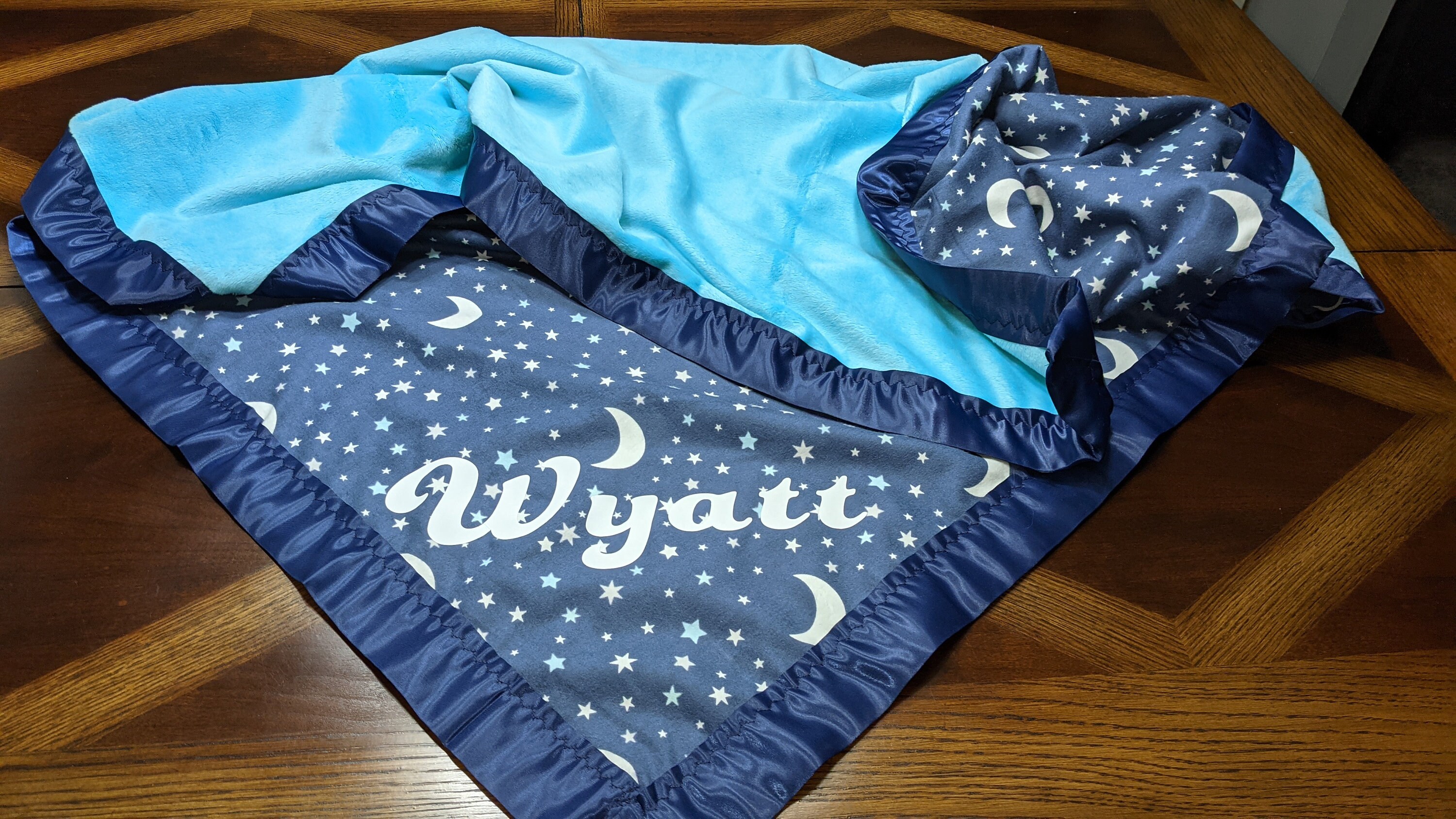 Moon and Stars Baby blanket Etsy