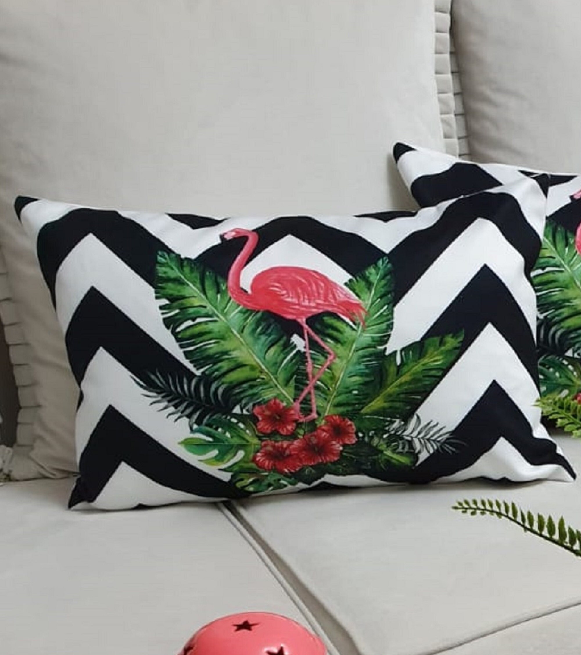 Home Decor Pink Flamingo Pillow Cases and Runner Tropical Etsy UK