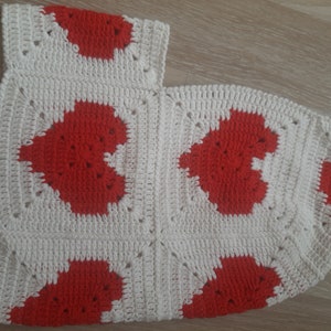 Knitted heart balaclava, Crochet love balaclava for women, Unisex balaclava, Winter hat, Gift for love, Gift to her image 7
