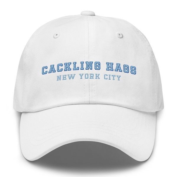 RHONY Cackling Hags - Varsity Dad Hat in White