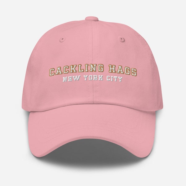 RHONY Cackling Hags - Varsity Dad Hat in Pink