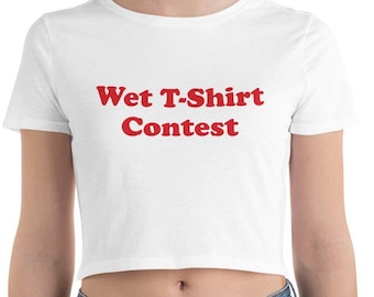 Y2K Wet T-Shirt Contest Crop Top