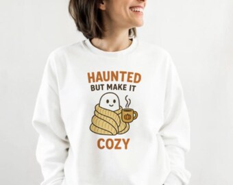 Maglione di Halloween infestato ma accogliente - Maglione autunnale Moda autunnale