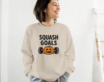 Maglione di Halloween Squash Goals - Maglione autunnale Moda autunnale