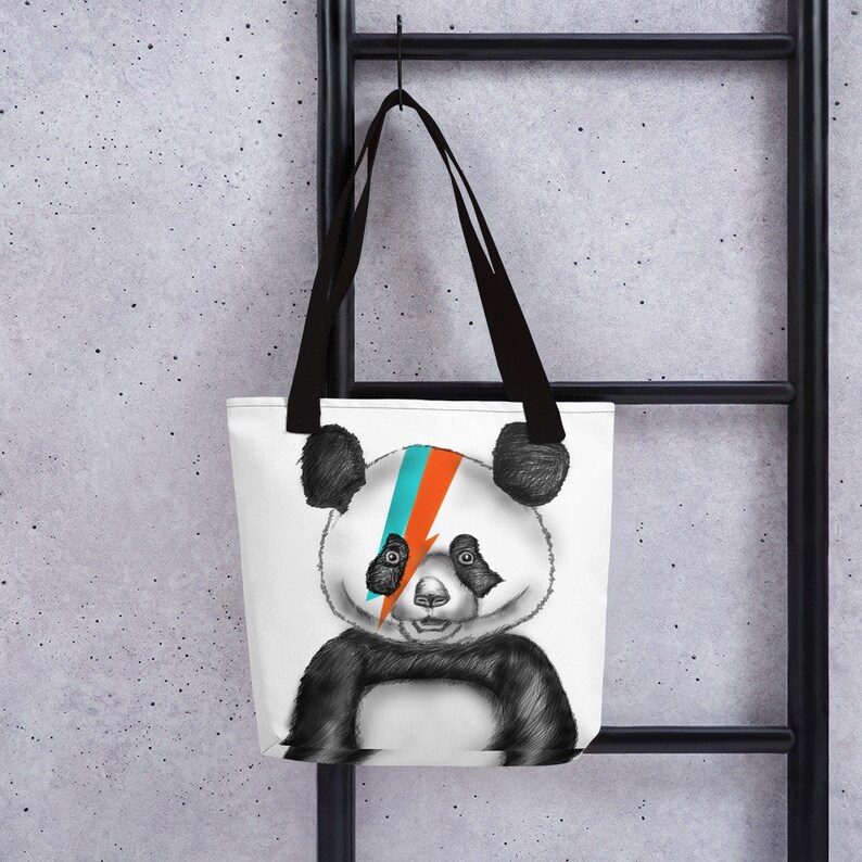 David Bowie Style Panda Tote bag image 1