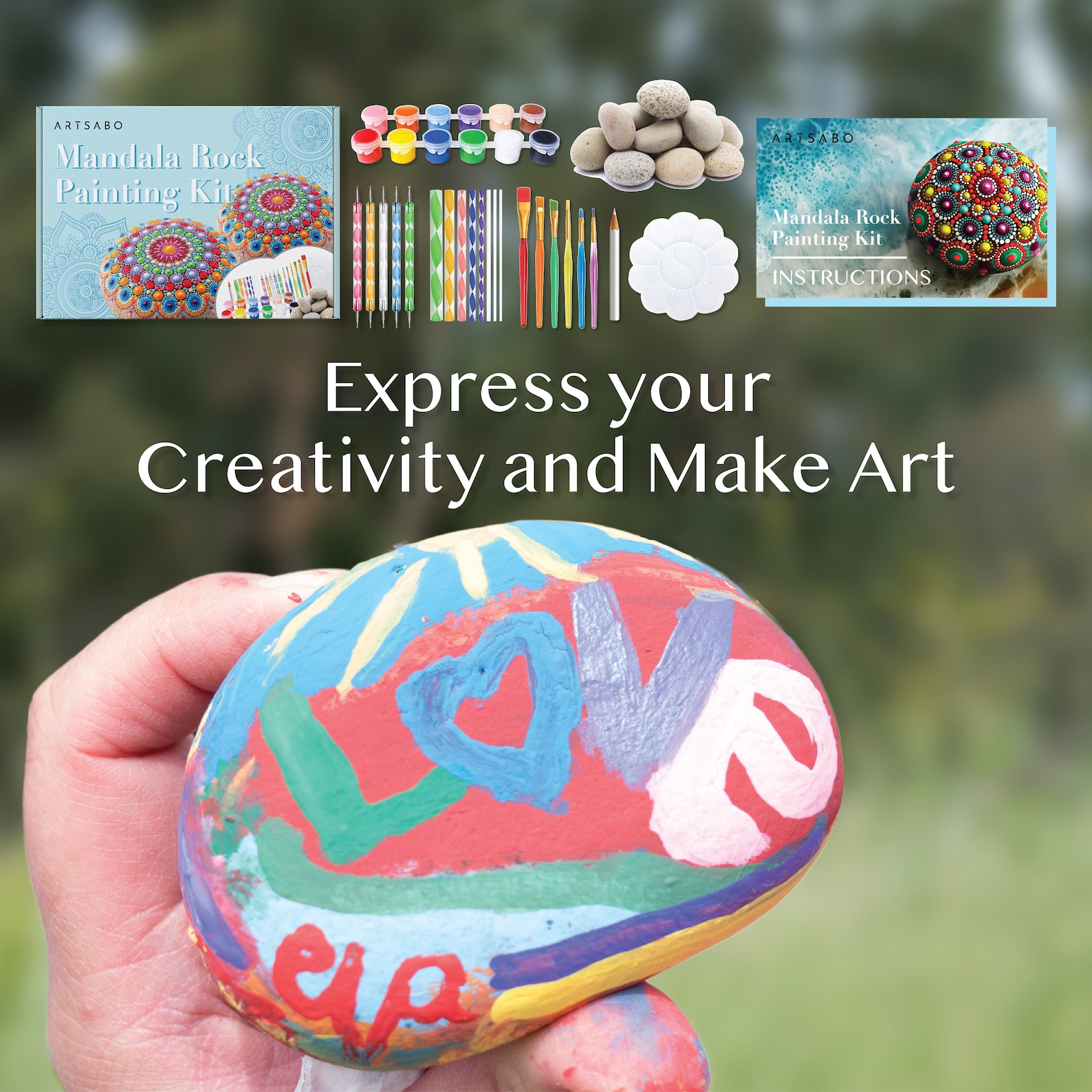 55PCS Mandala Dotting Tools Rock Painting Kit With Brushes Etsy