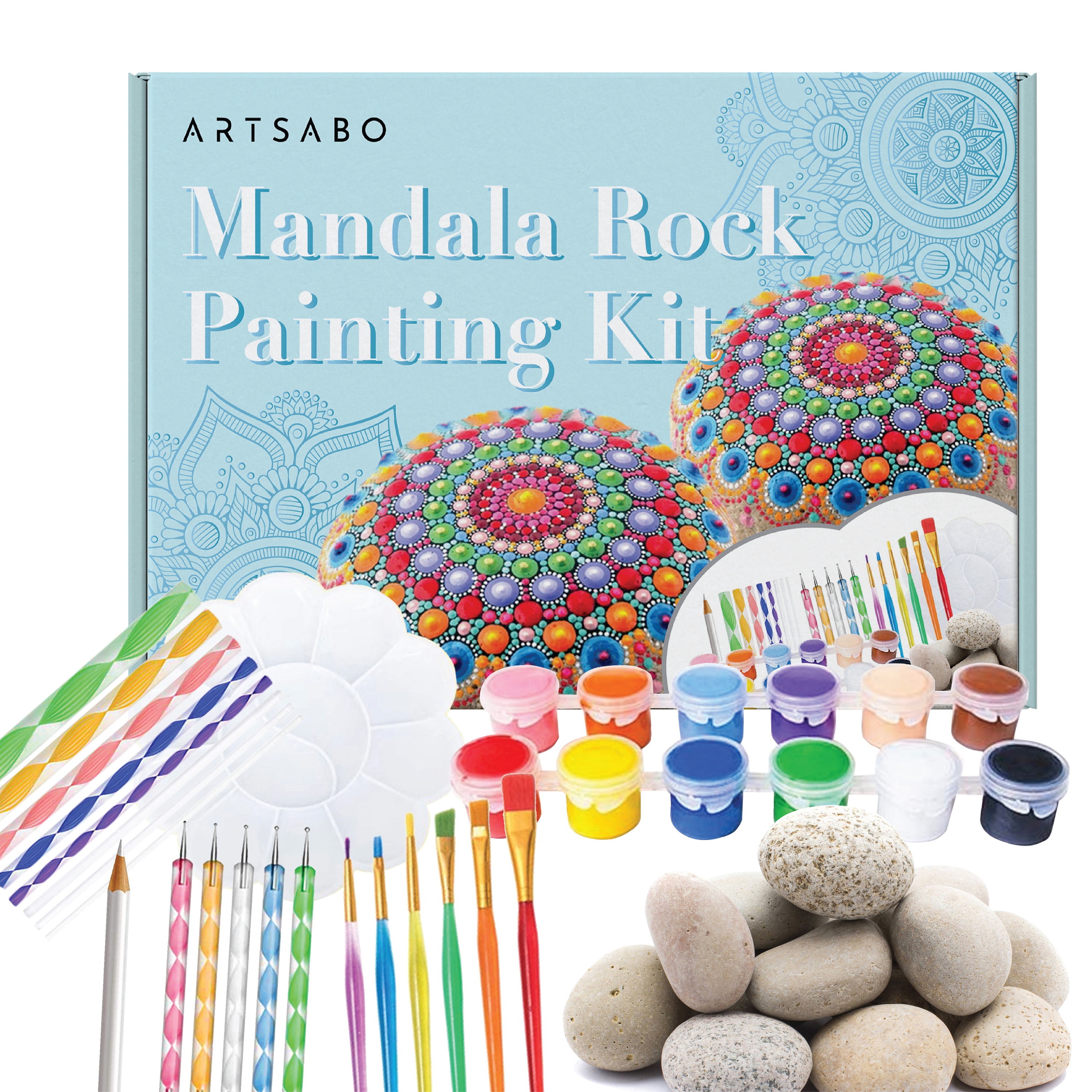 55PCS Mandala Dotting Tools Rock Painting Kit With Brushes Etsy