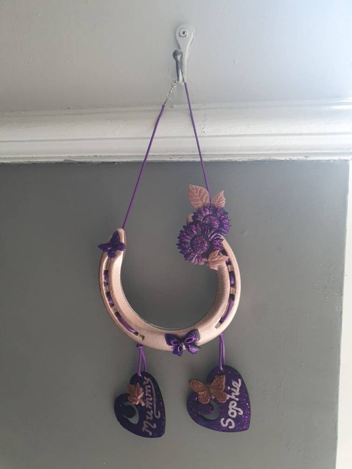 Real Horse Shoe Art Made to Order Personalised With Your Name and