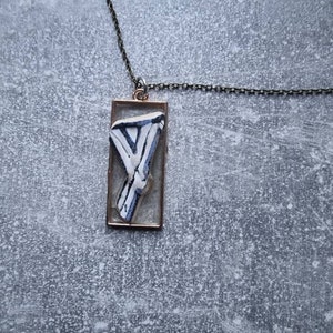 Antique blue initial Y pendant necklace made from pottery found on Thames  mudlarking beachcombing handmade  valentine anniversary antique