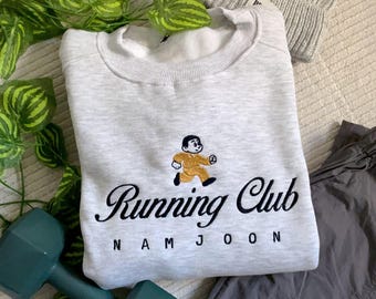 Embroidered oversize sweatshirt -  running